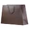 JAM Paper Matte Chocolate Brown Trapezoid Gift Bags with Rope Handles, 100ct.